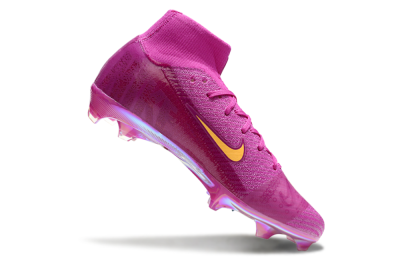 Unisex Nike Air Zoom Mercurial Superfly 10 Elite FG Football Boots - Purple/Yellow/Gold