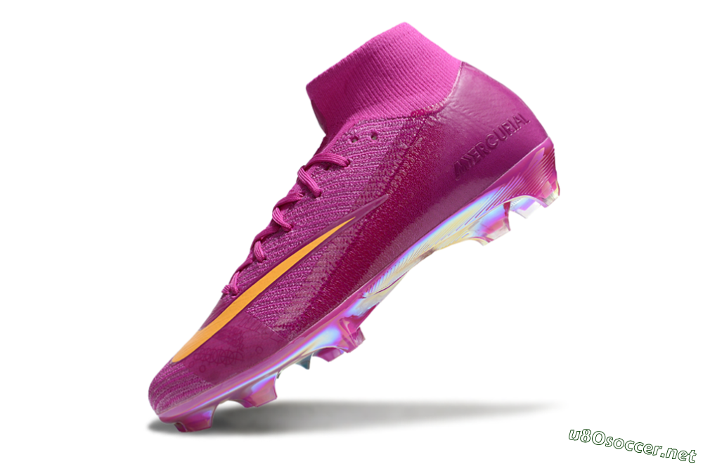 Unisex Nike Air Zoom Mercurial Superfly 10 Elite FG Football Boots - Purple/Yellow/Gold 5