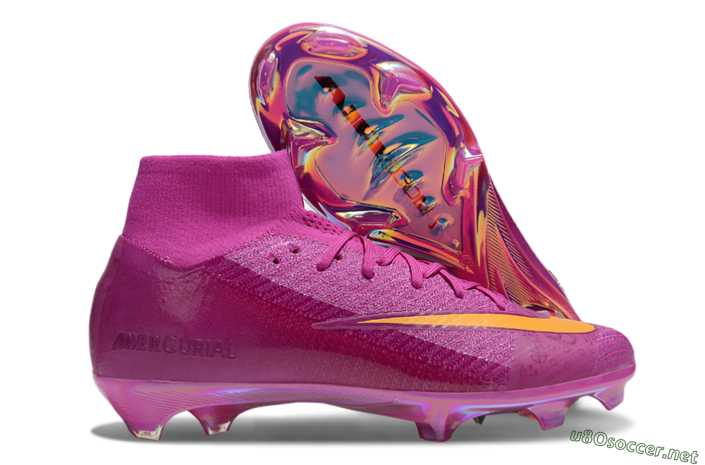 Unisex Nike Air Zoom Mercurial Superfly 10 Elite FG Football Boots - Purple/Yellow/Gold 2