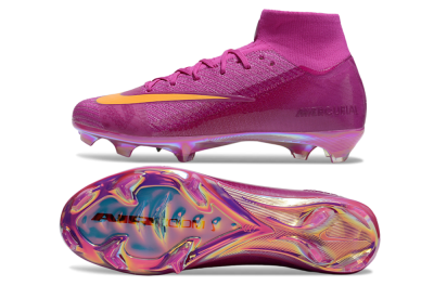 Unisex Nike Air Zoom Mercurial Superfly 10 Elite FG Football Boots - Purple/Yellow/Gold