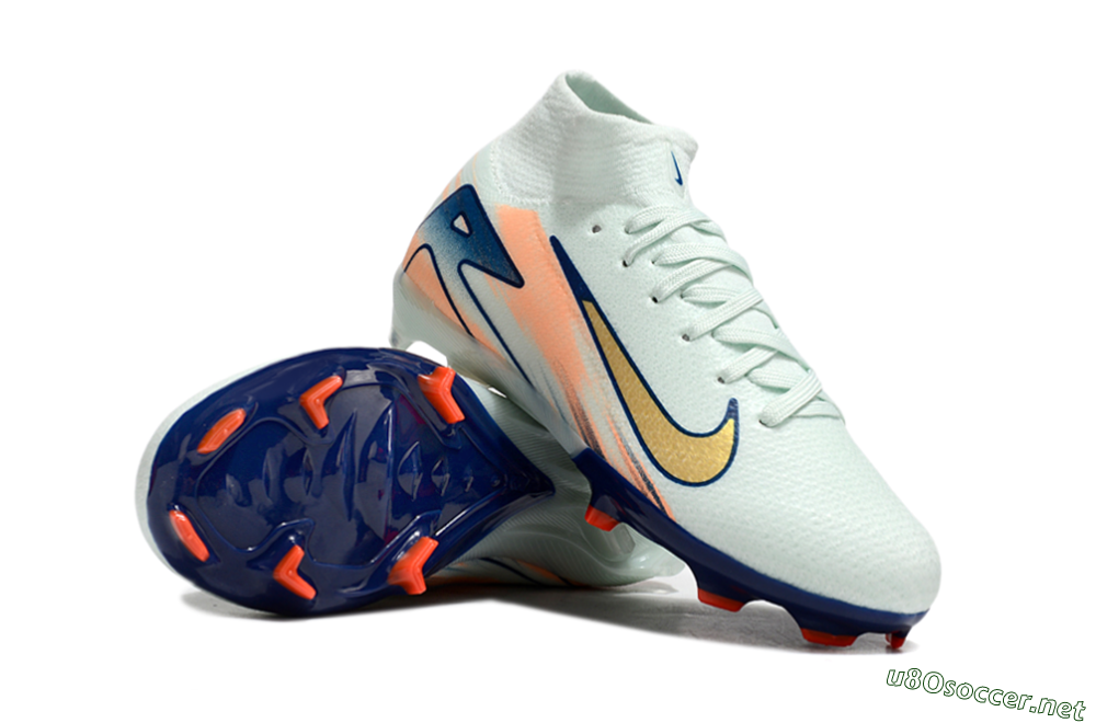 Kids Nike Air Zoom Mercurial Superfly 10 Elite FG Football Boots - Jade/Gold/Blue 1