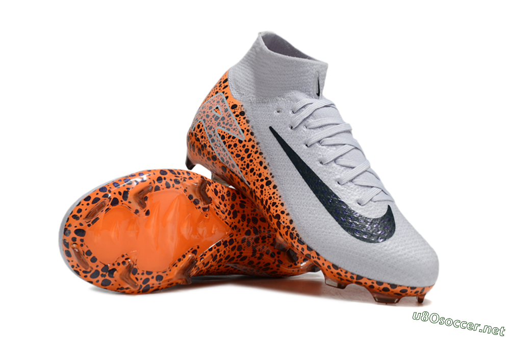Kids Nike Air Zoom Mercurial Superfly 10 Elite FG Football Boots - Grey/Black/Leopard 1