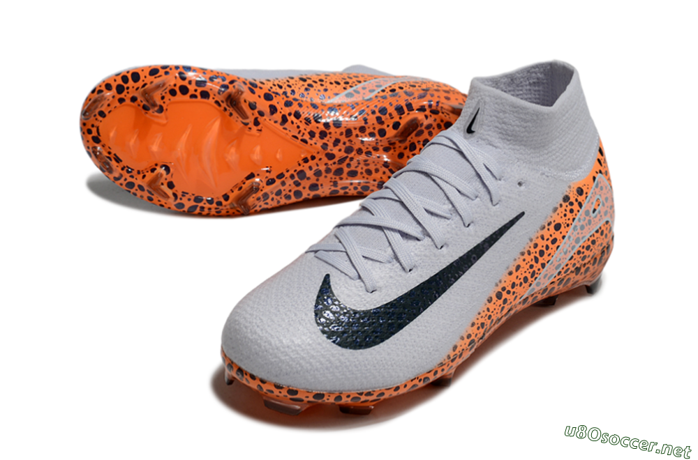 Kids Nike Air Zoom Mercurial Superfly 10 Elite FG Football Boots - Grey/Black/Leopard 3