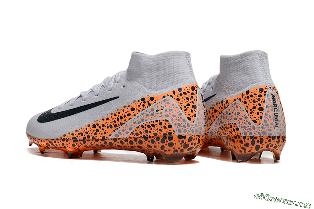 Kids Nike Air Zoom Mercurial Superfly 10 Elite FG Football Boots - Grey/Black/Leopard 5