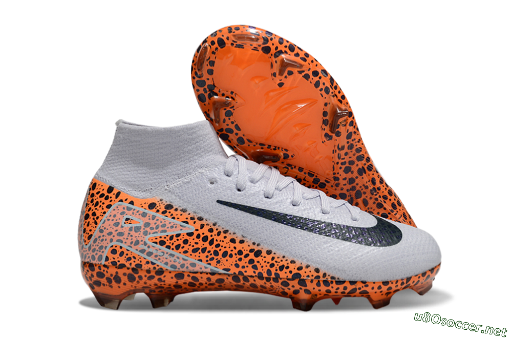 Kids Nike Air Zoom Mercurial Superfly 10 Elite FG Football Boots - Grey/Black/Leopard 2