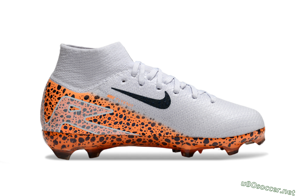 Kids Nike Air Zoom Mercurial Superfly 10 Elite FG Football Boots - Grey/Black/Leopard 4