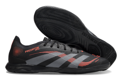 Men's Adidas Predator 25 Elite IC Football Shoes - Black/Grey/Red