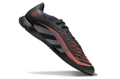 Men's Adidas Predator 25 Elite IC Football Shoes - Black/Grey/Red