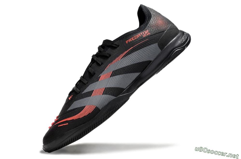 Men's Adidas Predator 25 Elite IC Football Shoes - Black/Grey/Red 5