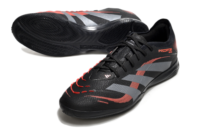 Men's Adidas Predator 25 Elite IC Football Shoes - Black/Grey/Red