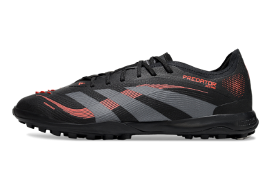 Men's Adidas Predator 25 Elite TF Football Shoes - Black/Grey/Red