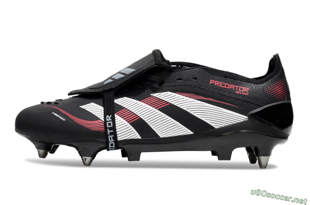 Men's Adidas Predator 25 Elite Foldover Tongue SG Football Boots - Black/White/Red 0