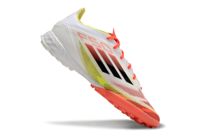 Men's Adidas F50 Pro TF Football Shoes - White/Red/Yellow