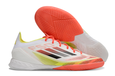 Men's Adidas F50 Pro IC Football Shoes - White/Red/Yellow