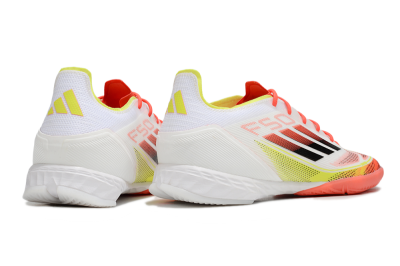 Men's Adidas F50 Pro IC Football Shoes - White/Red/Yellow