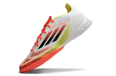 Men's Adidas F50 Pro IC Football Shoes - White/Red/Yellow