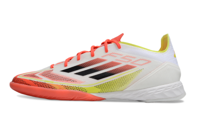 Men's Adidas F50 Pro IC Football Shoes - White/Red/Yellow