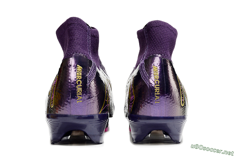 Unisex Nike Air Zoom Mercurial Superfly 10 Elite FG Football Boots - Purple/White/Gold 5
