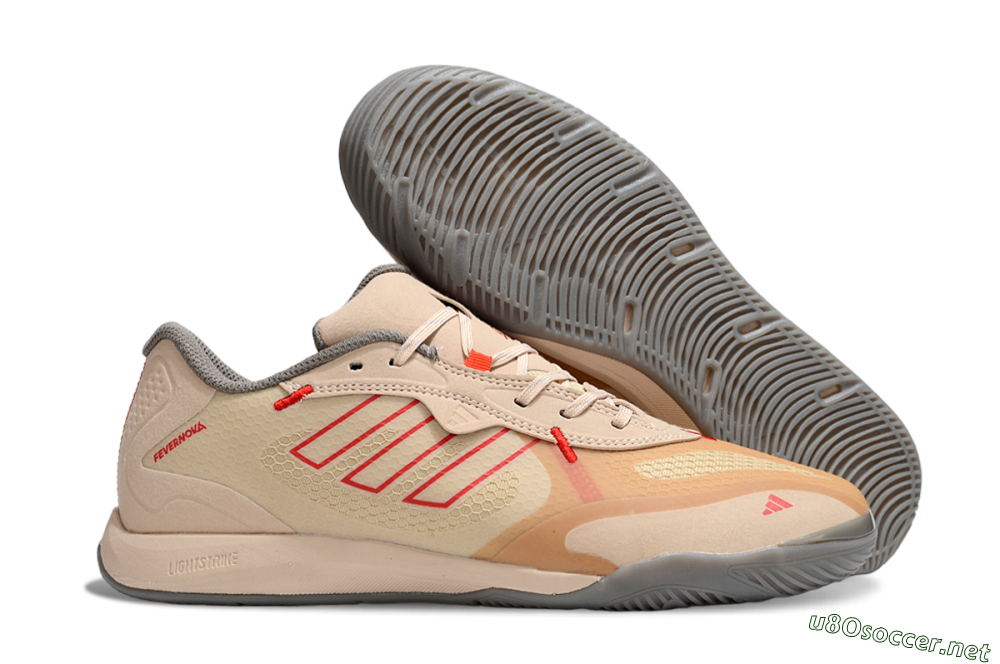 Men's Adidas Fevernova IC Football Shoes - Pink/Brown/Red 2