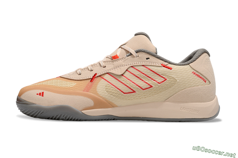 Men's Adidas Fevernova IC Football Shoes - Pink/Brown/Red 0