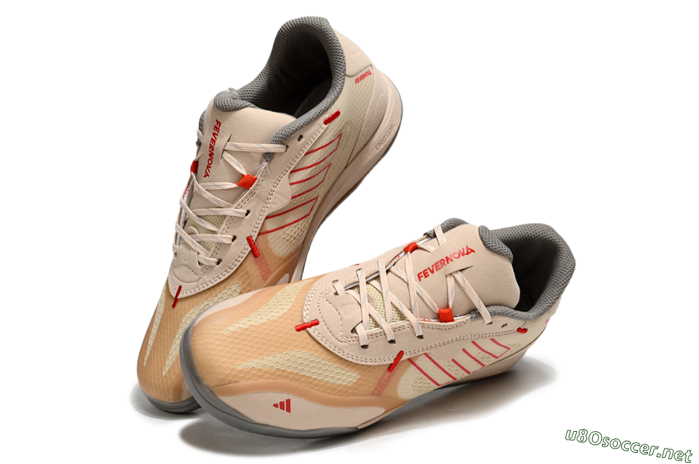 Men's Adidas Fevernova IC Football Shoes - Pink/Brown/Red 3