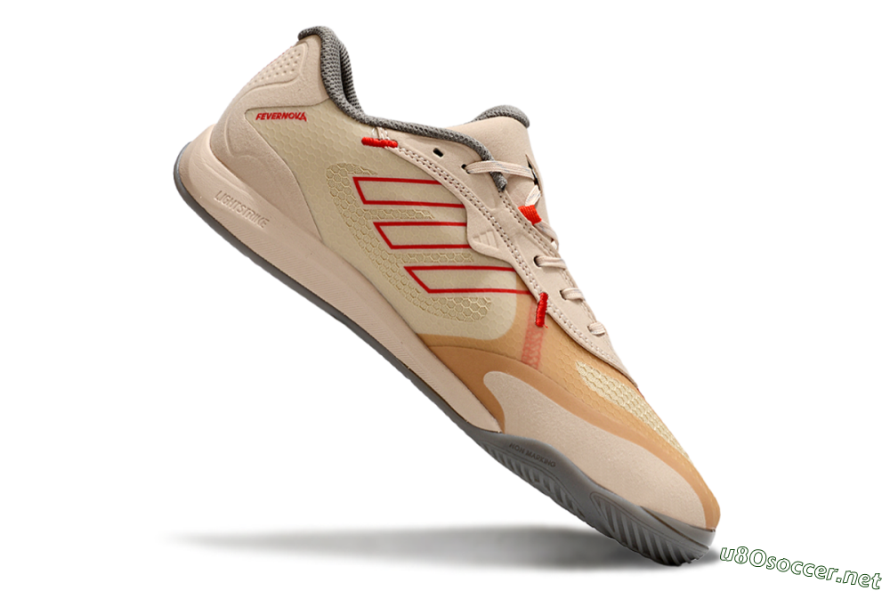 Men's Adidas Fevernova IC Football Shoes - Pink/Brown/Red 4