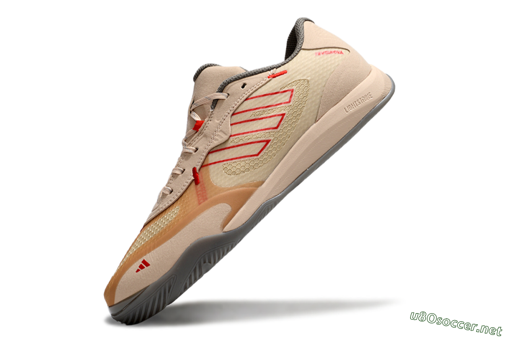 Men's Adidas Fevernova IC Football Shoes - Pink/Brown/Red 5