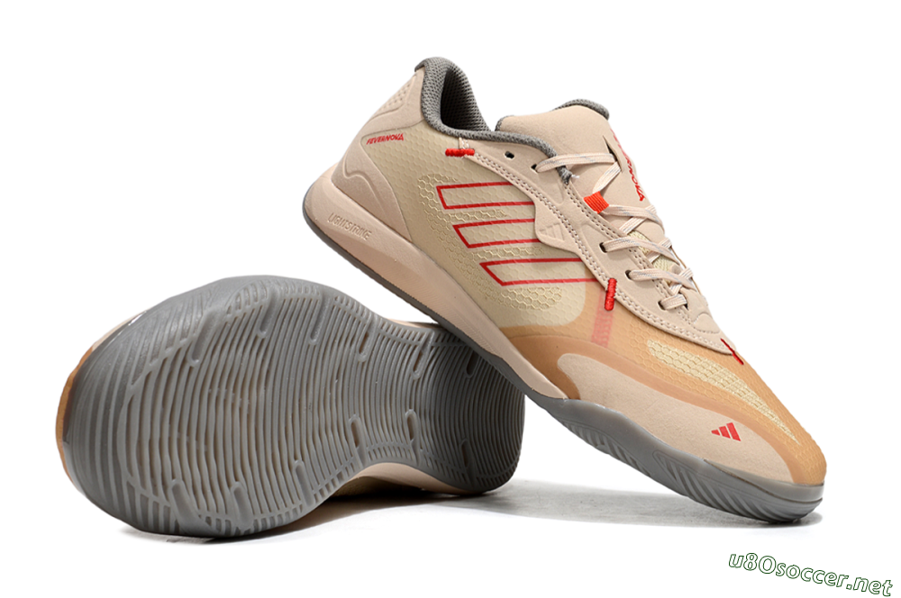 Men's Adidas Fevernova IC Football Shoes - Pink/Brown/Red 1