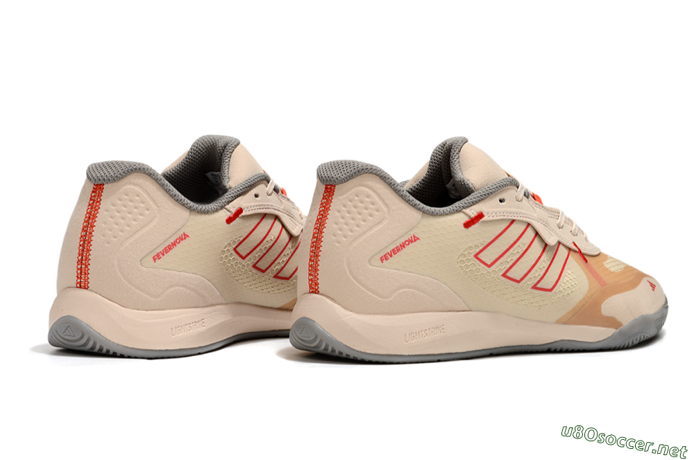 Men's Adidas Fevernova IC Football Shoes - Pink/Brown/Red 6