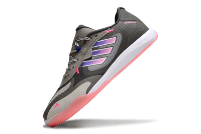 Men's Adidas Fevernova IC Football Shoes - Grey/Purple/Pink
