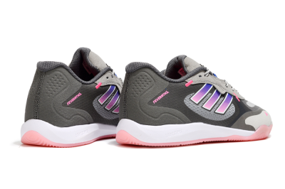 Men's Adidas Fevernova IC Football Shoes - Grey/Purple/Pink