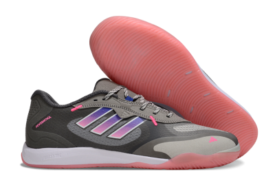 Men's Adidas Fevernova IC Football Shoes - Grey/Purple/Pink
