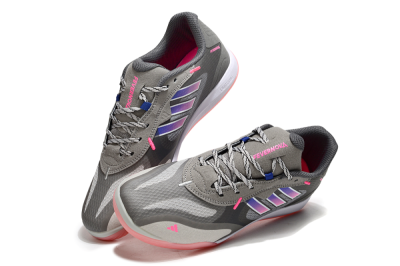 Men's Adidas Fevernova IC Football Shoes - Grey/Purple/Pink