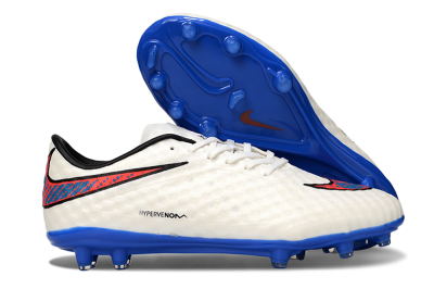 Men's Nike Hypervenom Phantom FG Football Boots - White/Red/Blue