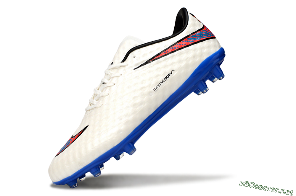 Men's Nike Hypervenom Phantom FG Football Boots - White/Red/Blue 5