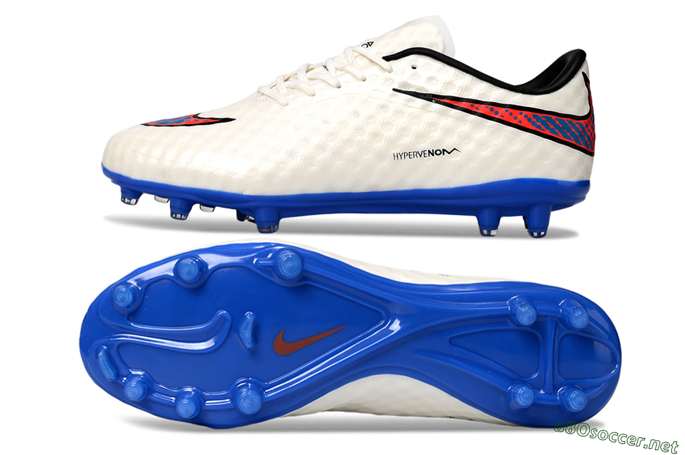 Men's Nike Hypervenom Phantom FG Football Boots - White/Red/Blue 1