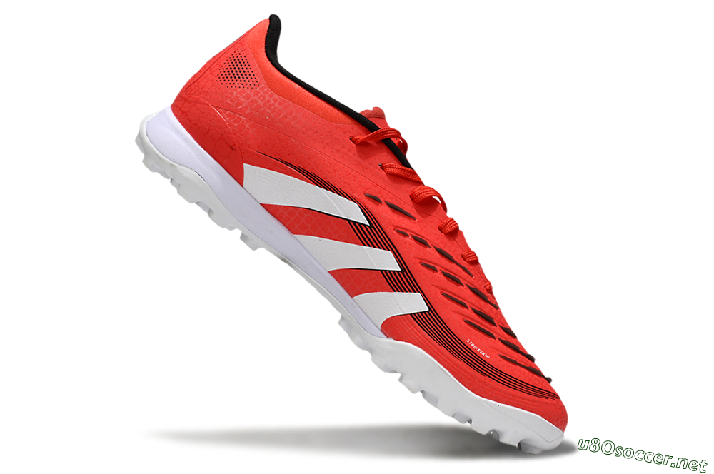 Men's Adidas Predator 24 Elite TF Football Shoes - Red/White/Black 3