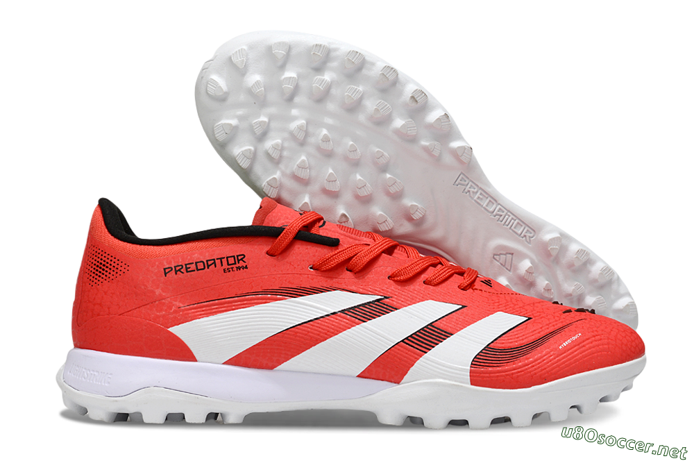 Men's Adidas Predator 24 Elite TF Football Shoes - Red/White/Black 2