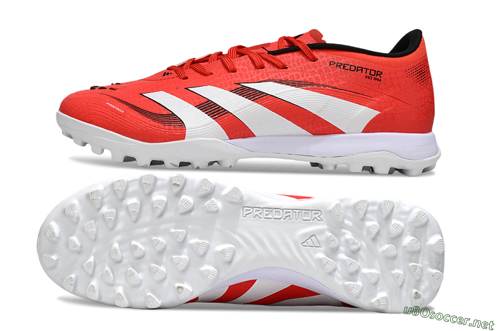 Men's Adidas Predator 24 Elite TF Football Shoes - Red/White/Black 1