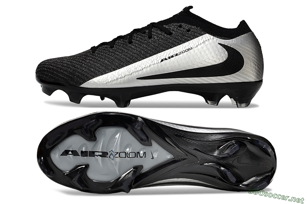 Unisex Nike Air Zoom Mercurial Vapor 16 Elite FG Football Boots - Black/Silver 1