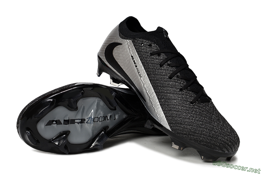 Unisex Nike Air Zoom Mercurial Vapor 16 Elite FG Football Boots - Black/Silver 3