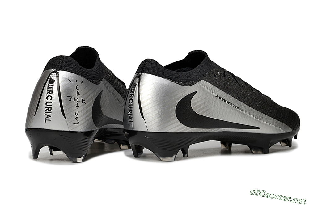 Unisex Nike Air Zoom Mercurial Vapor 16 Elite FG Football Boots - Black/Silver 6