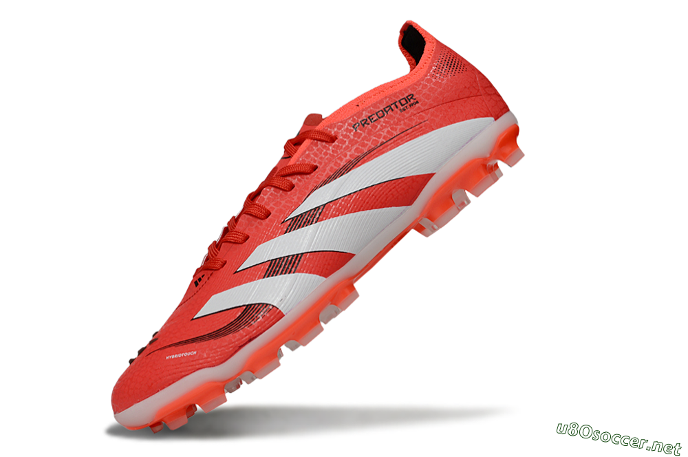 Unisex Adidas Predator 25 Elite TF Football Shoes - Red/White/Black 5