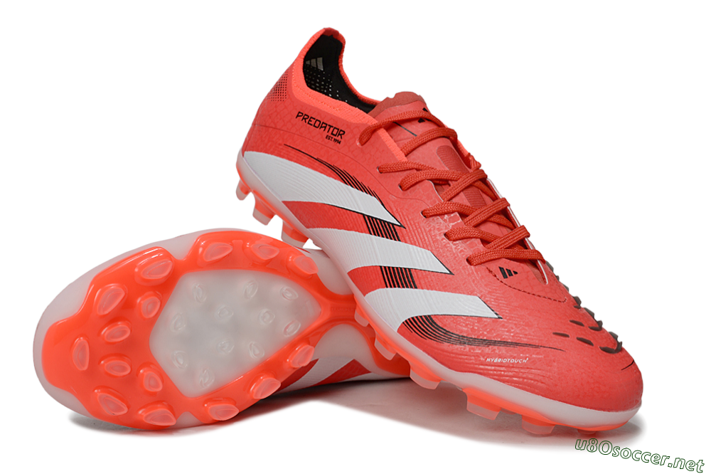 Unisex Adidas Predator 25 Elite TF Football Shoes - Red/White/Black 3