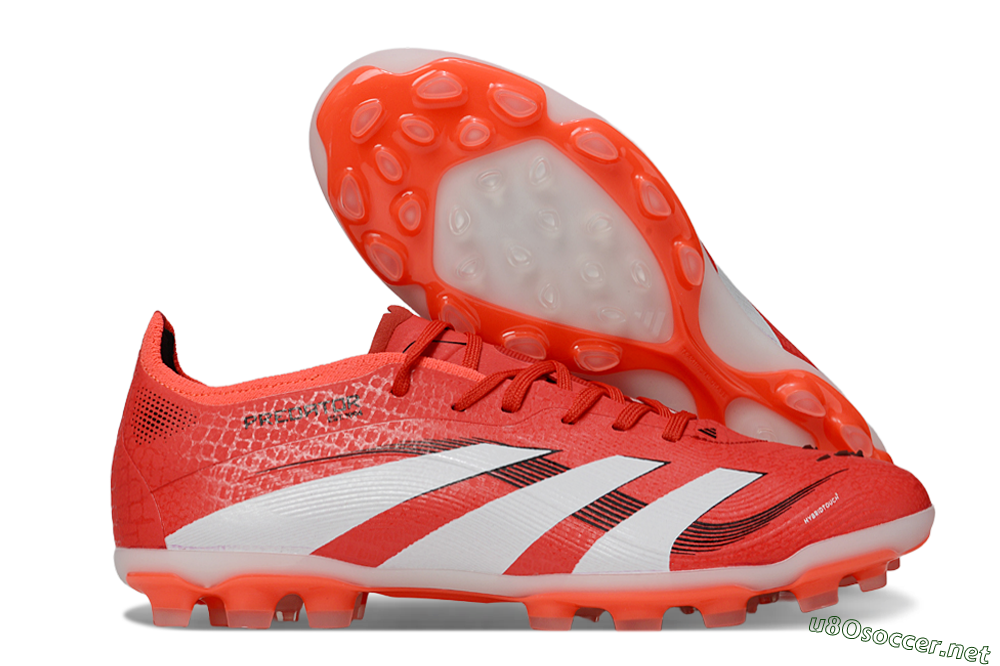 Unisex Adidas Predator 25 Elite TF Football Shoes - Red/White/Black 2