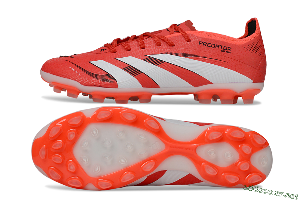 Unisex Adidas Predator 25 Elite TF Football Shoes - Red/White/Black 1