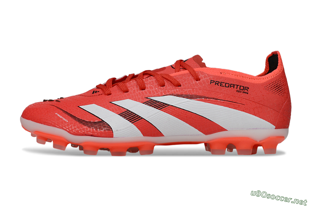 Unisex Adidas Predator 25 Elite TF Football Shoes - Red/White/Black 0