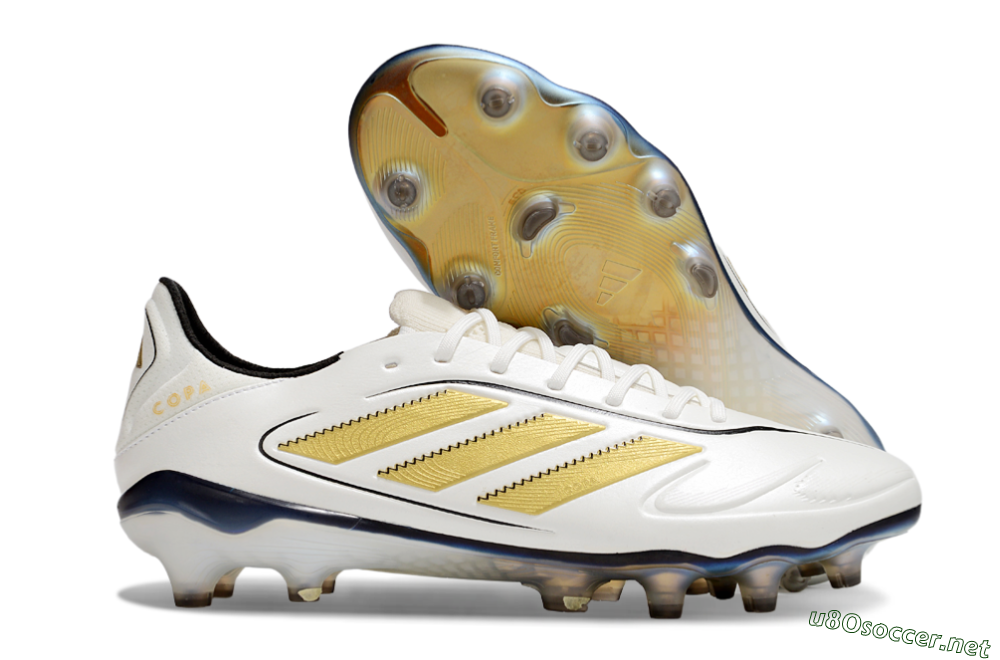Men's Adidas Copa Pure 3 Elite FG Football Boots - White/Gold/Black 2