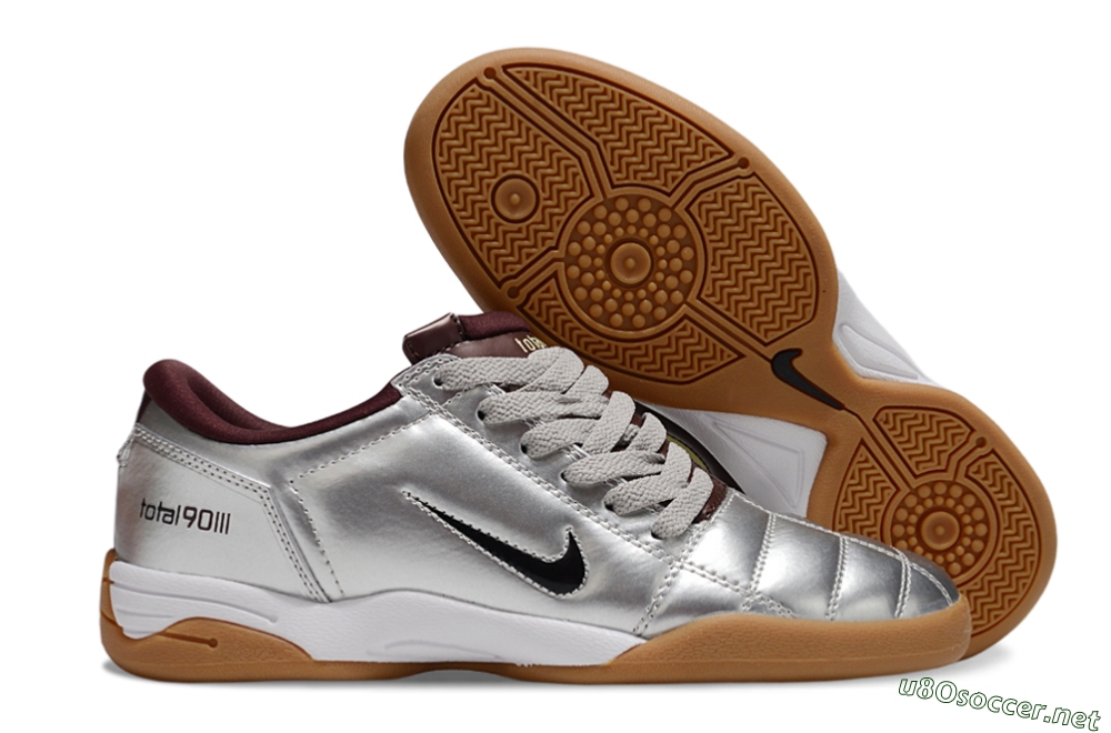 Men's Nike Total 90 II IC Football Shoes - Silver/Black/White 2