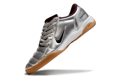 Men's Nike Total 90 II IC Football Shoes - Silver/Black/White